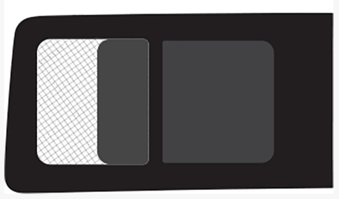 2015–2023 Ford Transit Slider Window – AMA Half-Slider Privacy Glass - Image 1
