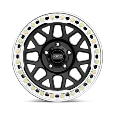KMC Grenade Crawl 17x8.5 Wheels – Satin Black for Ford Econoline E150–E350 Vans