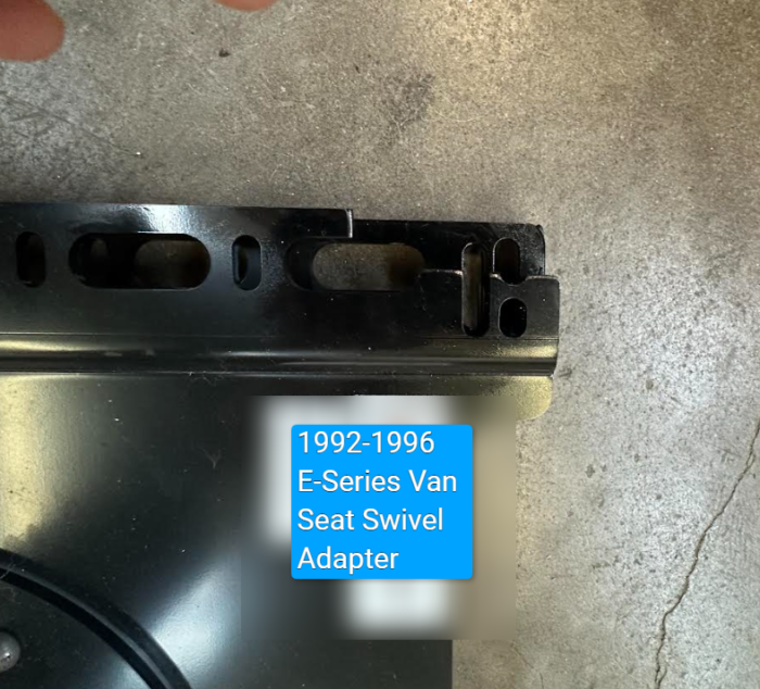 1996 Ford E-Series E-250 e-350 E-450 Seat Swivel adapters Ford Econoline Swivel Seat Adapter (1992–1996) – Driver & Passenger Side - Image 5