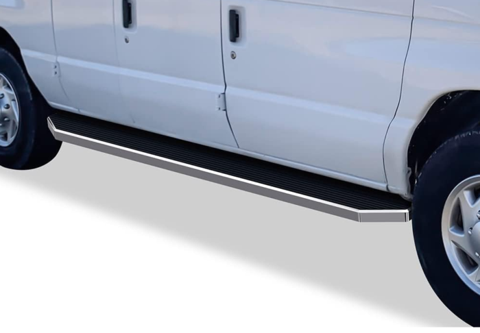 2010 Ford E-Series E-150 E-250 E-350 E-450 Van Aluminum Running Boards 1999-2014 Aluminum Running Boards - Image 1