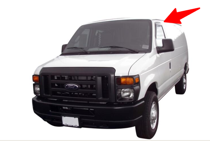 Ford Econoline Window Wind & Rain Deflectors — Fits 2007-2014 E-Series Vans - Image 1