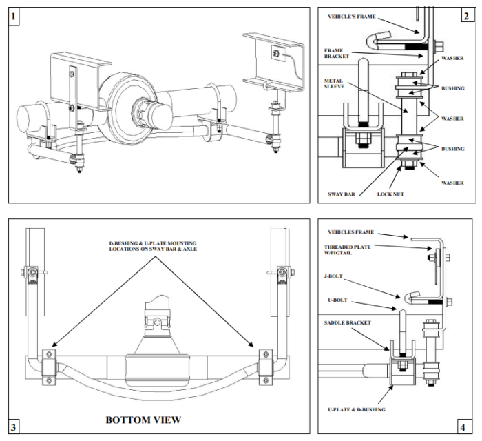 2021 Ford E-350 E Series Van Rear Sway Bar Kit Hellwig Rear Sway Bars for Ford E-350 (1975–2022) - Image 4