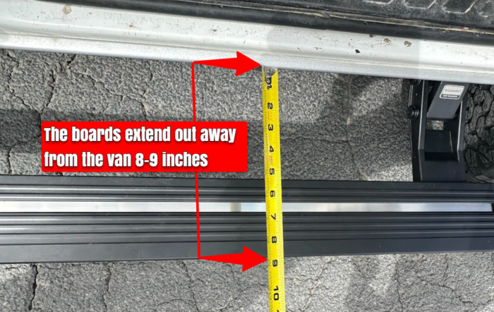 Ford E-Series E-150 E-250 E-350 E-450 Van Electric Powerstepz Running Boards - retractable power step 1992+ Ford Econoline Electric Running Boards – Power Steps for E-150 to E-450 - Image 2
