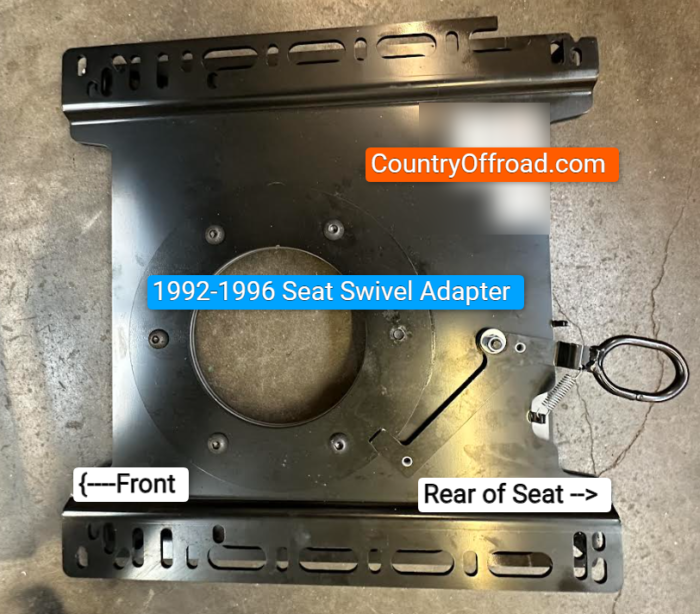 Ford E-Series E-250 e-350 E-450 1992-1996 Seat Swivel adapters Ford Econoline Driver Side Swivel Seat Adapter - Image 1