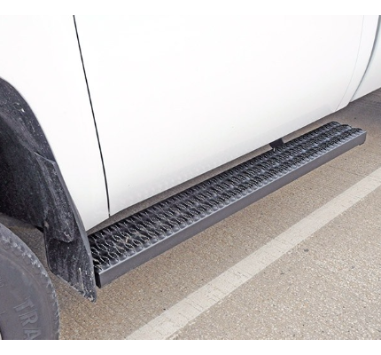 Ford E-Series E-150 E-250 E-350 E-450 Van DZ 7 inch Grip Step Custom Black Steel Running Boards