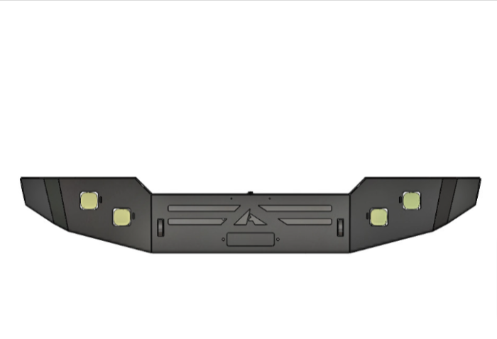 1992+ Ford Econoline Bumpers This is an image of the product for sale and also includes a diagram for sizing dimensions