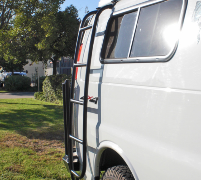 1993+ chevy express ladder This is an image of the product for sale, that shows how it is utilized from a different angle