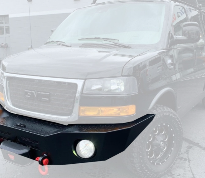 2002+ Chevy Express and GMC Savana Front Bumper | Winch Front Bumper This is an image of the product for sale