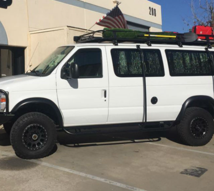 Surf-Board-Pole-for-Ford-E-Series-Van-1992- This is an image of the product for sale, that shows how it is utilized