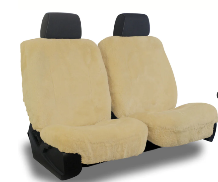 Ford-Econoline-Sheepskin-Seat-Cover This is an image of the product for sale in the color cream