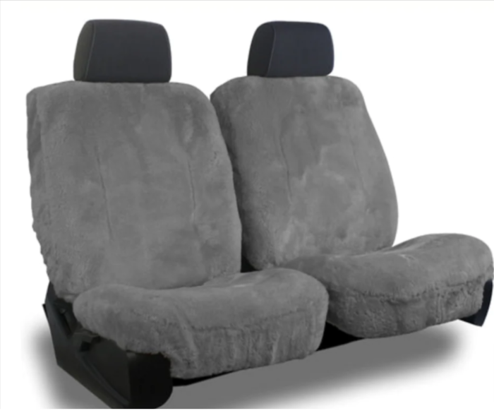 Ford-Econoline-Sheepskin-Seat-Cover-silver This is an image of the product for sale in the color silver