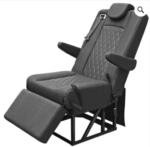 Ford Econoline Reclining Seat Bed in upright position
