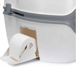 Sleek portable toilet for Ford vans