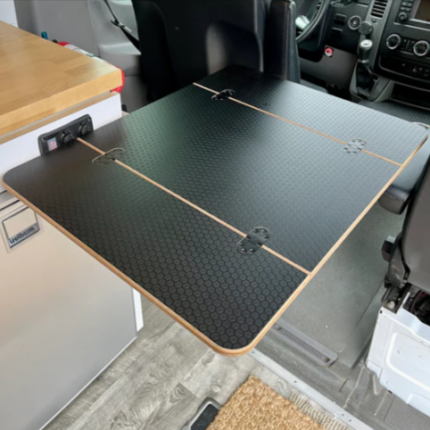 Chevy Express Table Folding Black Hex Lagun Table 1/2" Thick For Camper Vans and RVs