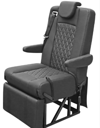 Easy Installation of Seat Bed: Quick installation process of the seat bed into a Ford Econoline van with multiple mounting options.